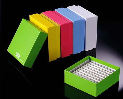 フリーザーボックス Cryo-カラー 100穴 5色アソート