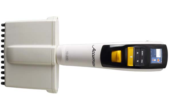 Accumax電動ピペット　8チャンネル　10-200uL