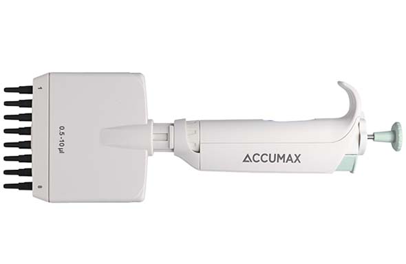 Accumax FAB LF マニュアルピペット　8チャンネル　0.5-10uL