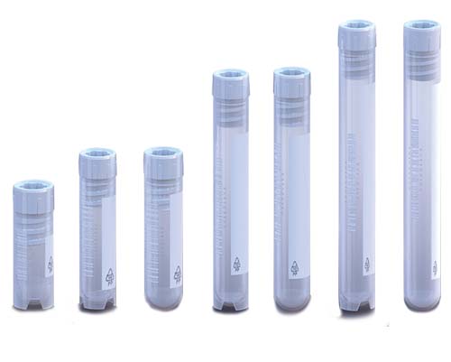 1Dバーコード付CryoVialチューブ(インナーキャップ) 2.0mL 自立型