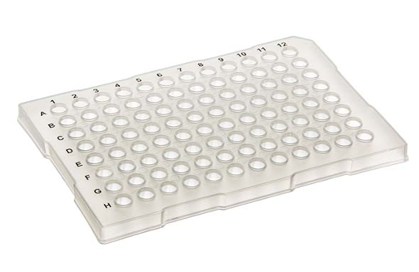 96ウェル PCRプレート セミスカート ロープロファイル クリア