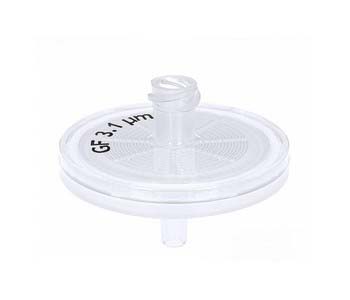 ABLUOシリンジフィルター 直径Φ25mm FLL/MLS PP透明ハウジング GF 3.10μm