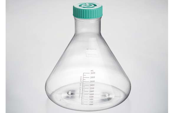 大容量三角フラスコ 5000mL 平底 PC プラグシールキャップ