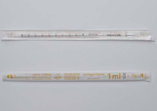 プラスチックピペット 1ml イエロー 個装滅菌済み