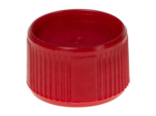 CAP WITH 0-RING SEAL RED