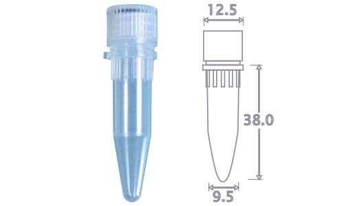 Tサンプルストックチューブ 1.5ml コニカル型 ナチュラル 滅菌