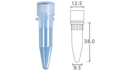 Tサンプルストックチューブ 1.5ml コニカル型 ナチュラル　滅菌