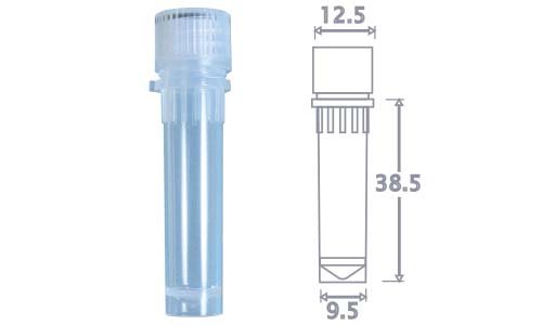 Tサンプルストックチューブ 2.0ml 自立型  ナチュラル　滅菌