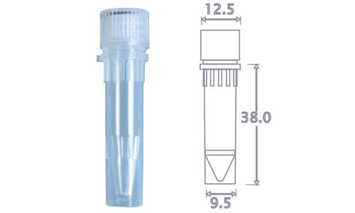 Tサンプルストックチューブ 1.5ml 自立型 ナチュラル　滅菌