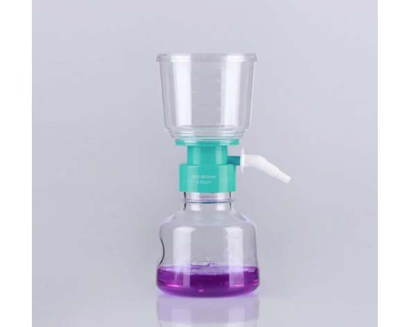 ボトルフィルトレーションシステム（ボトルトップ&ボトル）250mL　0.45μm　PVDFメンブレン　滅菌