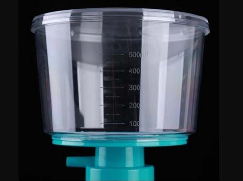 500 mL Bottle Top Vacuum Filter, 0.45 μm, PVDF, Sterile,1/pk, 24/cs
