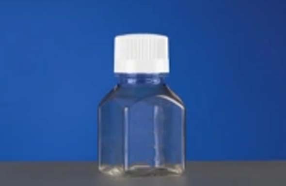 角形保存ボトル 　125mL　PETG　滅菌