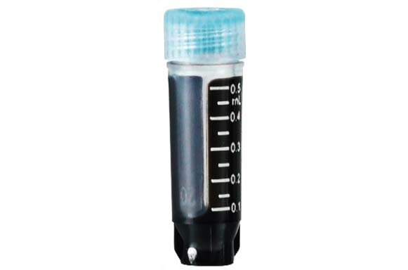 3コードクライオバイアルチューブ 0.5mL アウターキャップ 自立型 バルク 滅菌