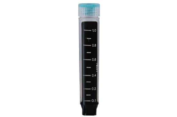 3コードクライオバイアルチューブ 1.0mL アウターキャップ 自立型 バルク 滅菌