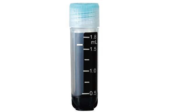 3コードクライオバイアルチューブ 2.0mL アウターキャップ 自立型 ラック(12x8) 滅菌