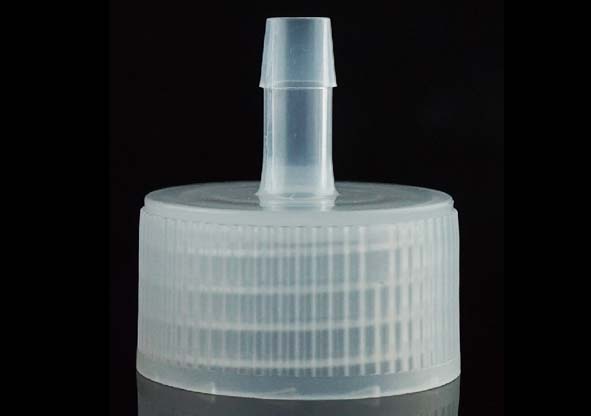 Adaptor Cap Wide Mouth to 1/4  ID Hose for BioFactories, PP, White, Individually Wrapped, Sterile, 1/pk, 10/cs