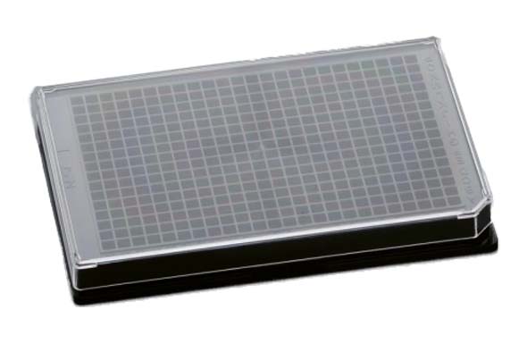 384 Well Cell Culture Plate, Black, Flat bottom, TC, Sterile