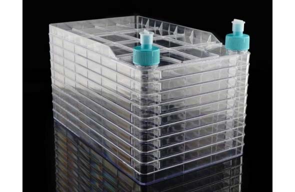 Nest Biofactor 10 Chamber with 2 Solid Overcaps, Total Culture Area: 6335 cm2, TC, Sterile, 1/pk, 6/cs (with 12 Sterile Vented Overcaps Included Separately)