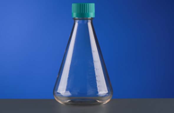 1000 mL Erlenmeyer Flask, Seal Cap,PC Bottle, HDPE Cap, Sterile, 1/pk, 6/cs