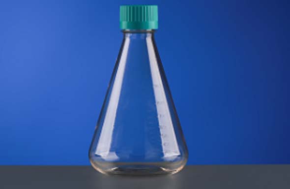 三角フラスコ 1000ml　平底　PC ベントキャップ　個装滅菌