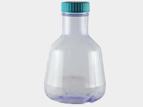 高効率三角フラスコ 3L バッフル PC プラグシールキャップ 個装滅菌