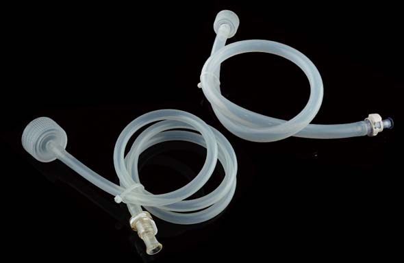 BioFactory Cap with Silicon Tube (80cm 1/4   ID3/8  OD), Male CPC Connector with Female Sealing Cap, without BioFactory, Sterile, 1/pk, 4/cs