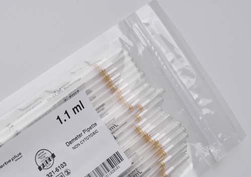 プラスチックピペット 1.1ml オレンジ 滅菌済み