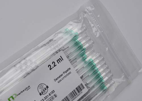 プラスチックピペット 2.2ml グリーン 滅菌済み