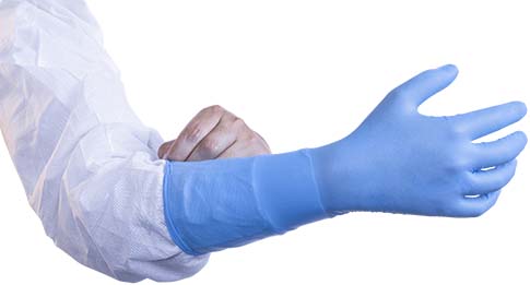 手袋 ニトリルグローブ パウダーフリー ELC(ExtraLongCuff) L