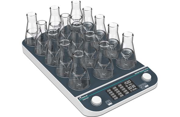 MMS15Maxマグネチックスターラ 15ポート 500mLx15