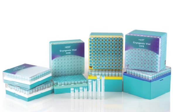 クライオバイアルチューブ 5.0mL アウターキャップ 自立型 ラック(10x10) 滅菌