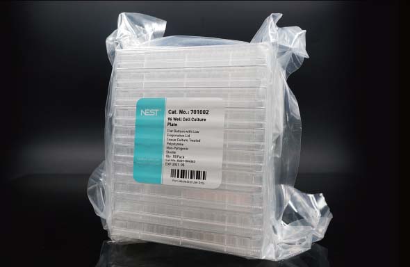 384 Well Cell Culture Plate, Clear, Flat bottom, Non-treated, Sterile, 10/pack, 100/cs