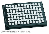 テストプレート 96well 平底 P.S製 ブラック(ホワイトウェル)