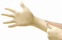 手袋　天然ゴムラテックスグローブ　パウダーフリー　TouchNTuff 69-318 XS(5.5 - 6)