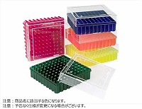 BMS クライオバイアルチューブストレージラック 100本立 1.0/1.8mL用 レッド