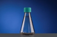 500mL Erlenmeyer Flask, Vent Cap, with Baffles, PC Bottle, HDPE Cap, Sterile, 1/pk, 12/cs