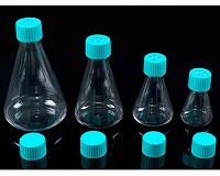 三角フラスコ 1000ml PETG プラグシールキャップ　滅菌