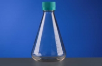 三角フラスコ 1000ml　平底　PC ベントキャップ　個装滅菌
