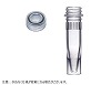 スクリューキャップチューブ　自立型　リブ付き　1.5ｍL　キャップ付き　クリア　滅菌済