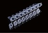 PCR 8連チューブ　0.2mL 　個別フラットキャップ付