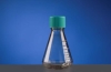 250mL Erlenmeyer Flask, Vent Cap, with Baffles, PC Bottle, HDPE Cap, Sterile, 1/pk, 12/cs