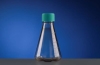 500mL Erlenmeyer Flask, Vent Cap, with Baffles, PC Bottle, HDPE Cap, Sterile, 1/pk, 12/cs