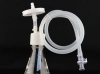 Transfer Cap for 125mL Erlenmeyer Flask having a 1/8 Tube with male MPC connector with a female Luer sealing cap